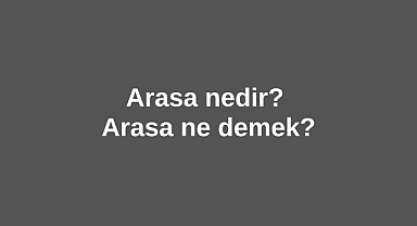 Arasa nedir? Arasa ne demek?