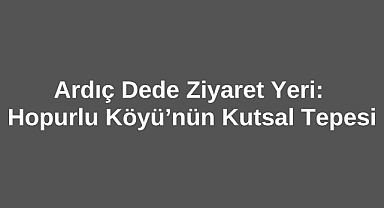 Ardıç Dede Ziyaret Yeri: Hopurlu Köyü’nün Kutsal Tepesi