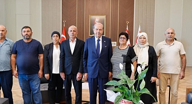 Cumhurbaşkanı Ersin Tatar, KKTC Kahramanmaraş Edeler Yardımlaşma ve Dayanışma Derneğini kabul etti!