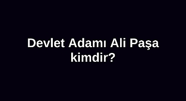 Devlet Adamı Ali Paşa kimdir?
