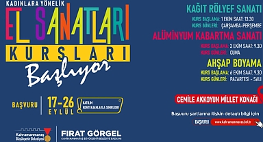 Kahramanmaraş’ta Kadınlara özel kurslar başlıyor!