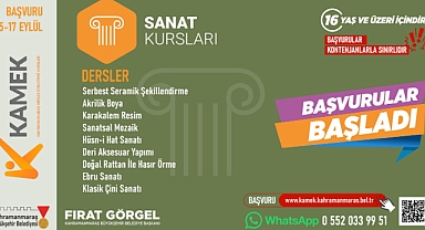 KAMEK’le 27 branşta eğitimler başlıyor!