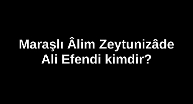 Maraşlı Âlim Zeytunizâde Ali Efendi kimdir?