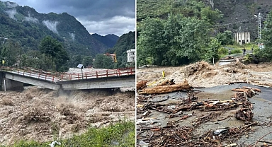 Şehri sel vurdu, köprü uçtu, evlerinde mahsur kaldılar!