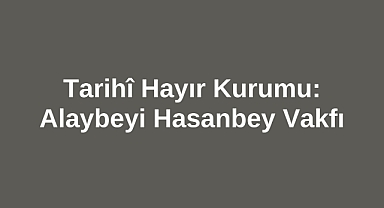 Tarihî Hayır Kurumu: Alaybeyi Hasanbey Vakfı