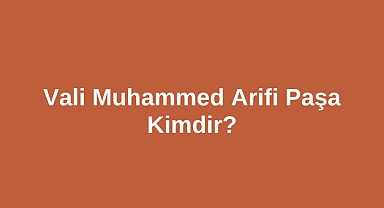 Vali Muhammed Arifi Paşa Kimdir?
