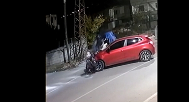 Kahramanmaraş'ta motosiklet sürücüsü ölümden döndü! O anlar kamerada…