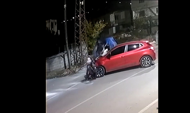 Kahramanmaraş'ta motosiklet sürücüsü ölümden döndü! O anlar kamerada…