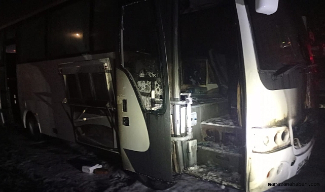 Kahramanmaraş’ta Otobüs Yangını Sonrası Şüpheli Düzeneğe Rastlandı!