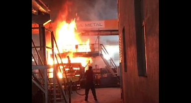 Kahramanmaraş'ta Yangın! Hadde Makinesi yandı…