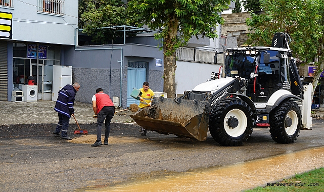 Sağanak yağmur sonrası Kahramanmaraş’ta hummalı çalışma!
