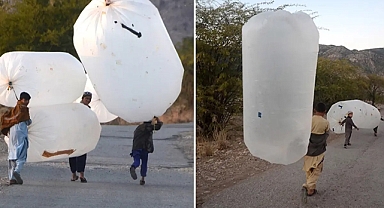 Bedava gazı Naylon torbalara taşıyorlar!