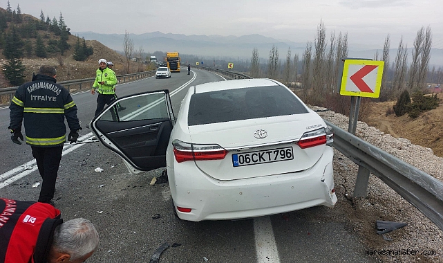 Göksun’da Tünel Çıkışı Feci Kaza: İki Kişi Yaralandı