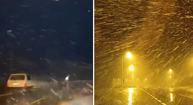 Kahramanmaraş'a Mevsimin İlk Karı Düştü: Yedikuyular Beyaza Büründü