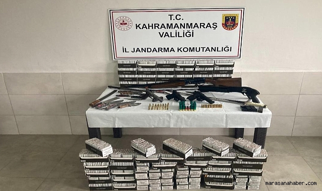 Kahramanmaraş’ta kapsamlı operasyonlar! Kılıç, kasatura, silah, tüfek, ne ararsan var