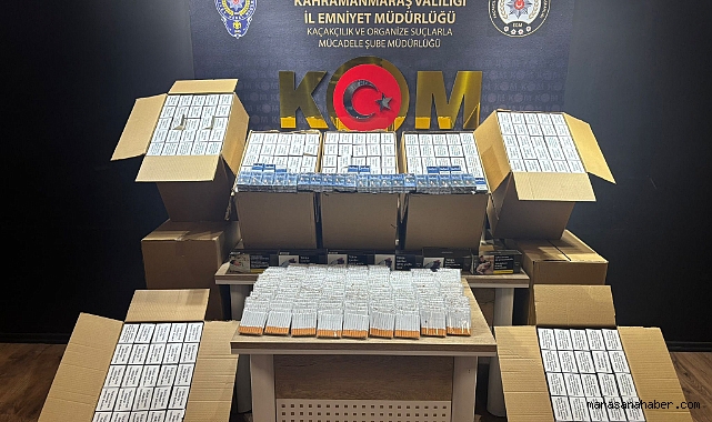 KOM Ekipleri Kahramanmaraş’ta Kaçak Sigara ve Makaronlara Geçit Vermedi!