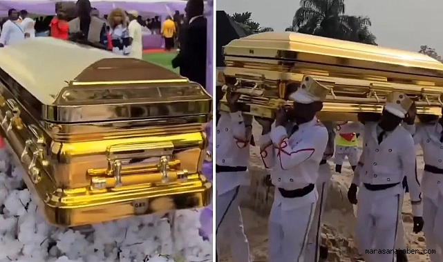 Açılığın kol gezdiği ülkede altın tabutlu tören!