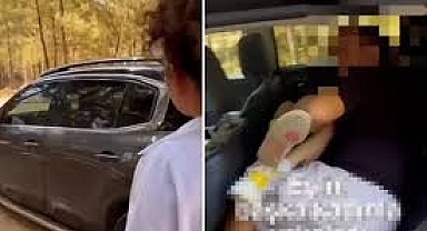 Aldatan kocasını arabada bastı ortalık karıştı!