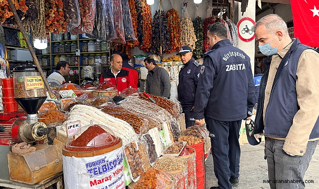 Kahramanmaraş Kapalı Çarşı’da Gıda denetimi!