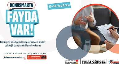 Kahramanmaraş’ta Gençlere Ücretsiz Psikolojik Danışmanlık Hizmeti!