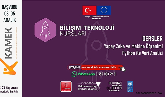 Kahramanmaraş’ta Gençlere Yeni Nesil Teknoloji Eğitimleri!