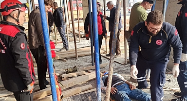 Kahramanmaraş’ta İnşaatta Kaza! İşçi Yaralandı