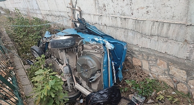 Kahramanmaraş’ta kanala uçan araçta can pazarı!