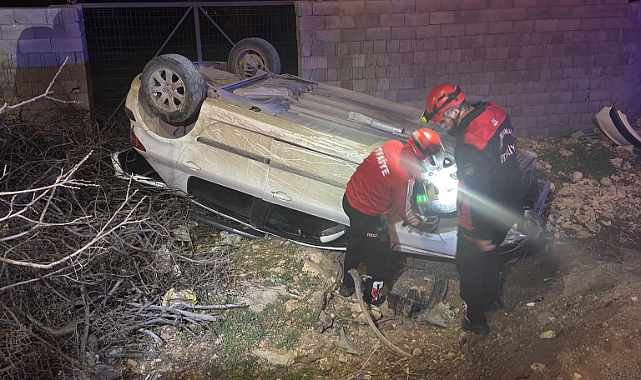 Kahramanmaraş’ta ters dönen araçta 4 kişi yaralandı!