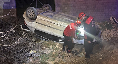 Kahramanmaraş’ta ters dönen araçta 4 kişi yaralandı!