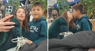 İnfiale neden olan görüntü! Dudağından öptü…