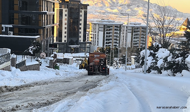 Kahramanmaraş Büyükşehir, Buzlanmanın Önüne Geçmek İçin aralıksız çalışıyor!