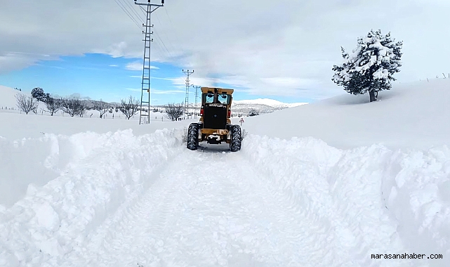 Kahramanmaraş Büyükşehir, Kırsalda Karla Mücadelesini Kesintisiz Sürdürüyor!