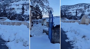 Kahramanmaraş'ta Deprem Sonrası Kurulan Camii Çadırı kardan çöktü!