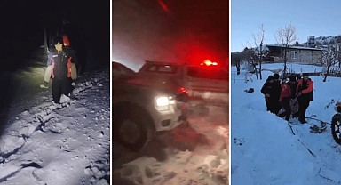 Kahramanmaraş’ta karda mahsur kalan hastalar için çifte kurtarma operasyonu!