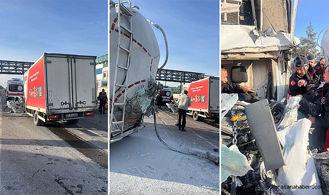 Kahramanmaraş’ta Yakıt Tankeri ile Kamyonetin Çarpıştığı Kazada 1’i Ağır 2 Kişi Yaralandı!