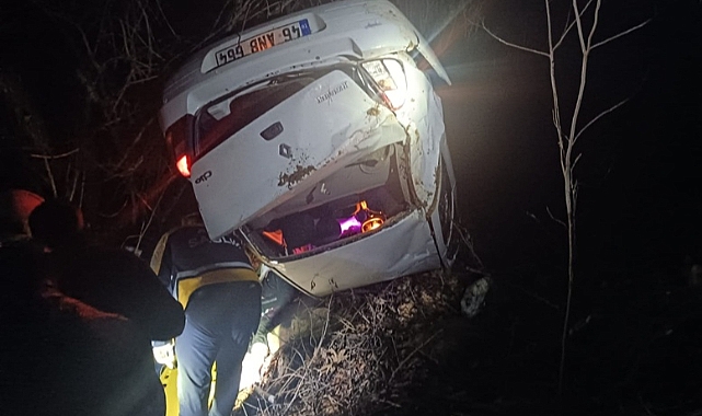 Ilıca–Kahramanmaraş Yolunda Kaza: Otomobil Dereye Uçtu, Karı-Koca Yaralandı!