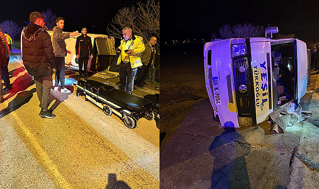 Kahramanmaraş’ta devrilen minibüste can pazarı! 10 kişi yaralandı