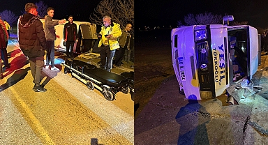 Kahramanmaraş’ta devrilen minibüste can pazarı! 10 kişi yaralandı