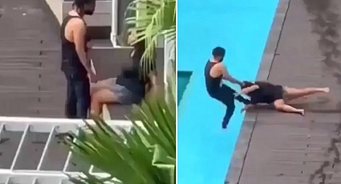 Yasak aşk yaşayan hamile eşini havuzda boğmaya çalıştı