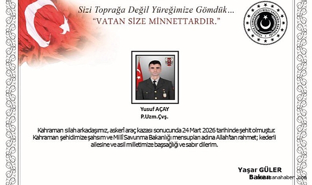 Ağrı'da kahreden kaza, bir şehit!
