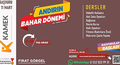 Andırın’da KAMEK Kurslarına Başvurular Başladı; 7 Branşta Ücretsiz Eğitim!