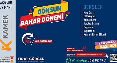 Göksun’da KAMEK Kurslarına Kayıtlar Başladı!