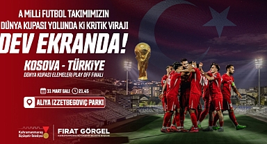 Kahramanmaraş’ta nefesler tutuldu, Milli Maç dev ekrana taşınıyor…