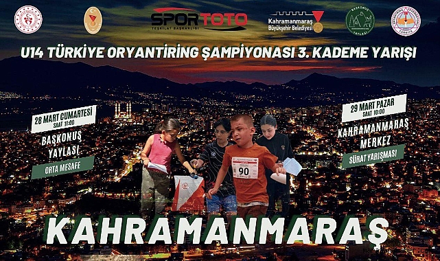 U14 Türkiye Oryantiring Şampiyonası Kahramanmaraş’ta Düzenlenecek!