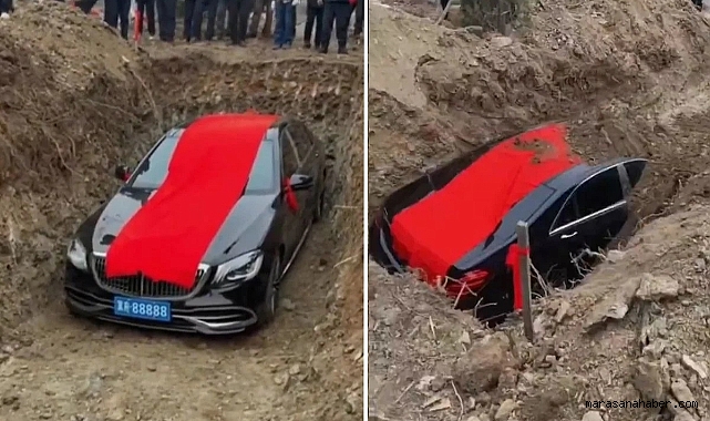20 milyon TL'lik lüks otomobili gömdüler!