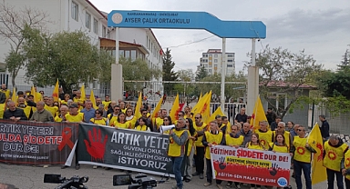 Eğitim-Sen’den Ayser Çalık Ortaokulu Önünde Açıklama: “Bu Bir Güvenlik Değil, Sistem Sorunudur”