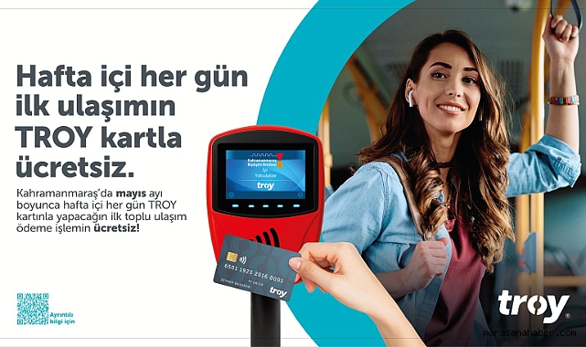 Mayıs’ta TROY Kart ile Hafta İçi İlk Yolculuk Ücretsiz!
