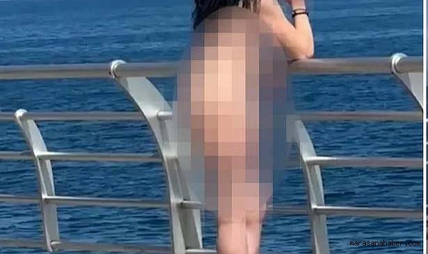 Sahilde çıplak dolaşan kadına dayak!