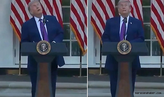 Trump Konuşma Sırasında Kuşu Dron Sandı! Kısa Süreli Panik Kameralara Yansıdı