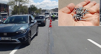 Vida kabusu: D-100’de Lastikler Patladı, Trafik Saatlerce Kilitlendi